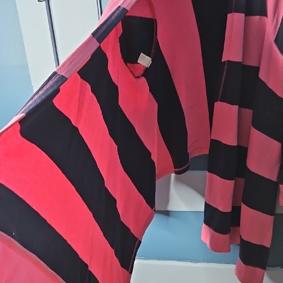 Lilly Pulitzer Women's Pink and Navy Terry Cloth Open Front Drape Cardigan Med - Picture 5 of 11